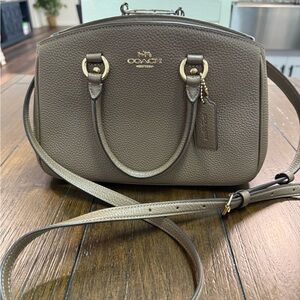 Coach Pebble Leather Crossbody Bag in Taupe